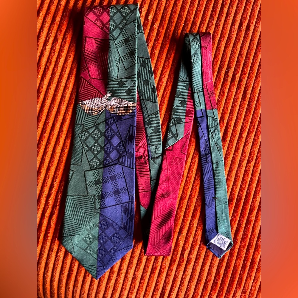 Claiborne Vintage Retro Silk Neck Tie